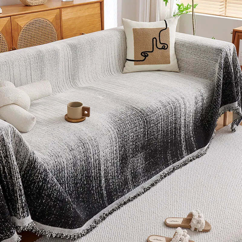 Modern Gradient Chenille Scratch-Resistant Throw Sofa Cover