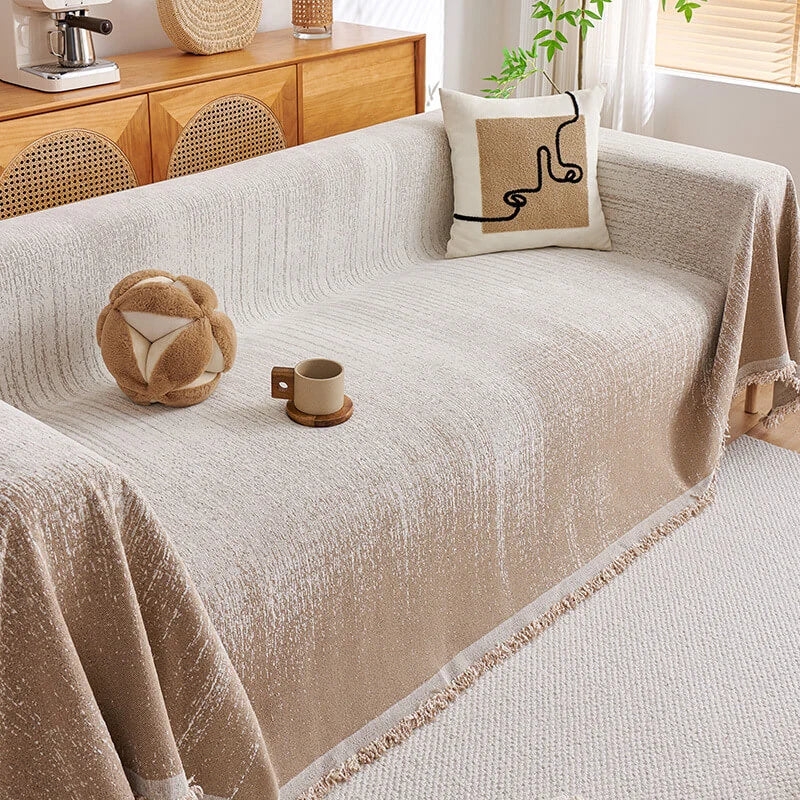 Modern Gradient Chenille Scratch-Resistant Throw Sofa Cover