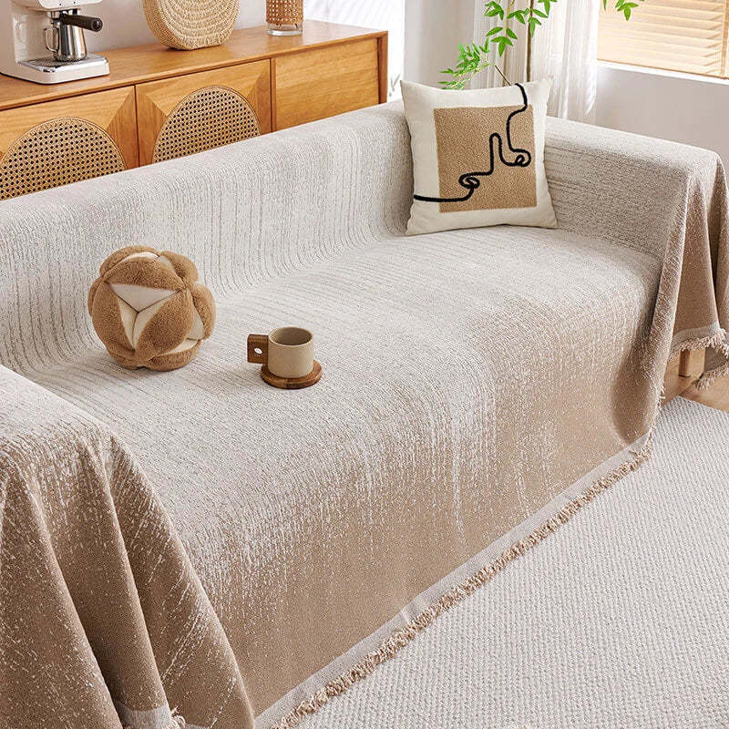 Modern Gradient Chenille Scratch-Resistant Throw Sofa Cover