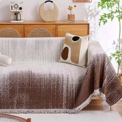 Modern Gradient Chenille Scratch-Resistant Throw Sofa Cover