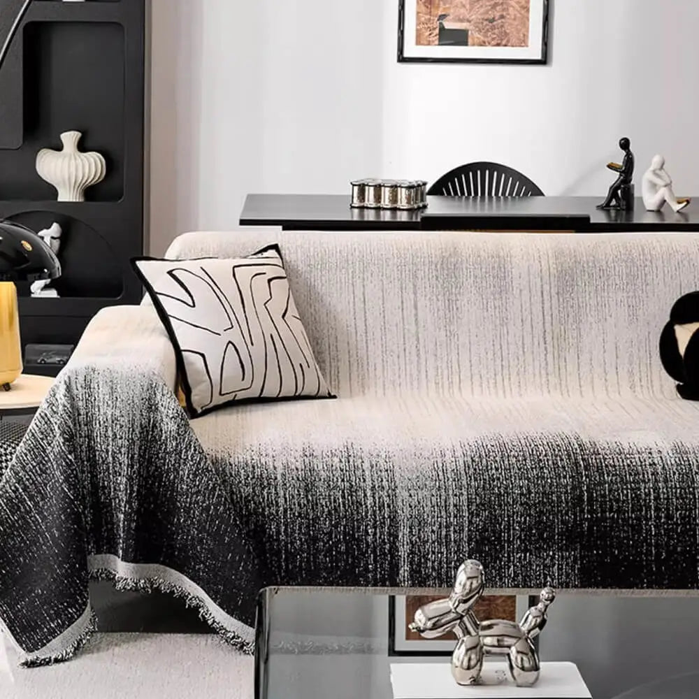 Modern Gradient Chenille Scratch-Resistant Throw Sofa Cover