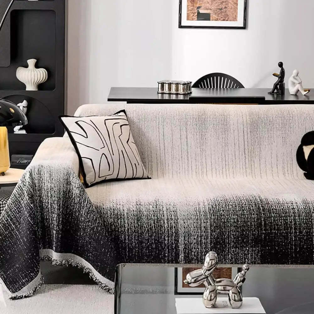 Modern Gradient Chenille Scratch-Resistant Throw Sofa Cover