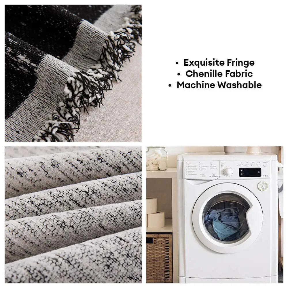 Modern Gradient Chenille Scratch-Resistant Throw Sofa Cover