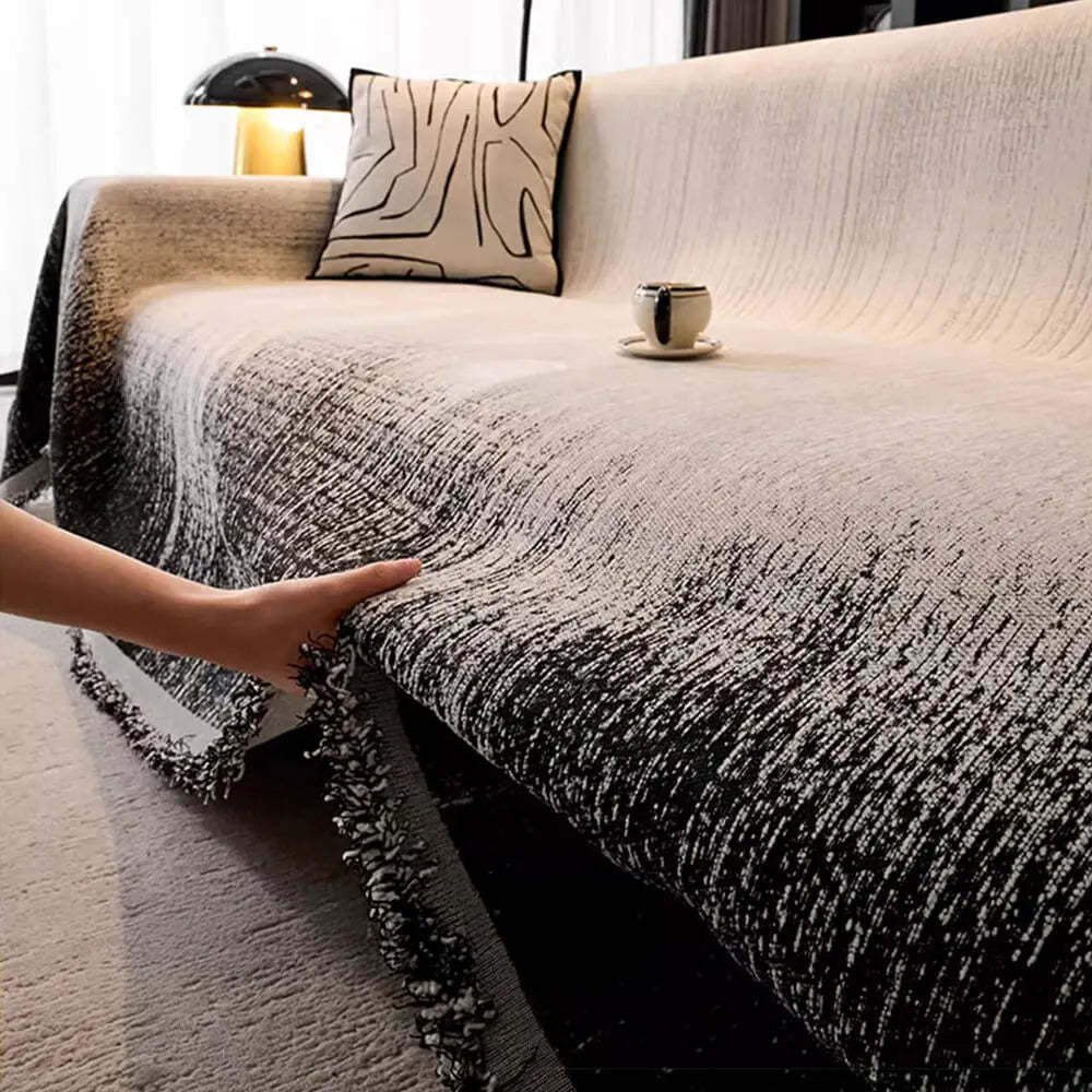 Modern Gradient Chenille Scratch-Resistant Throw Sofa Cover