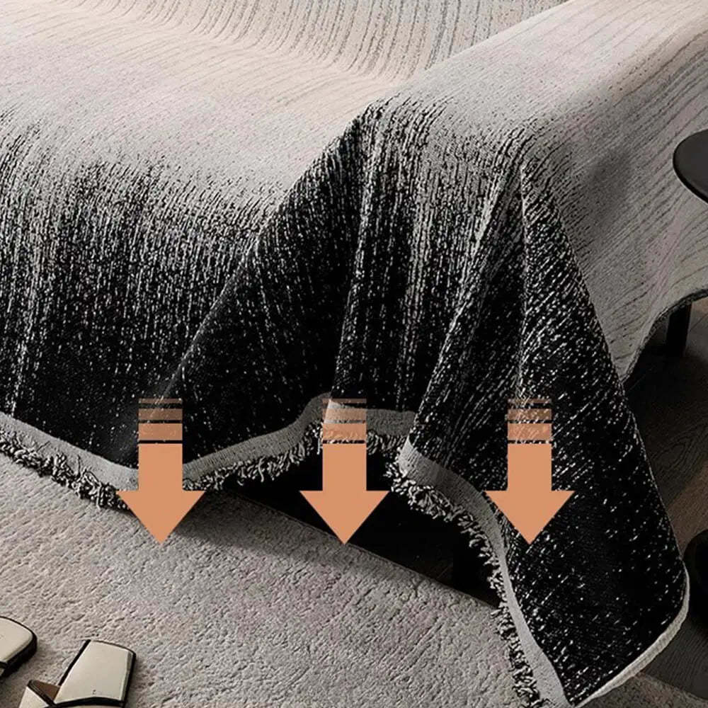 Modern Gradient Chenille Scratch-Resistant Throw Sofa Cover