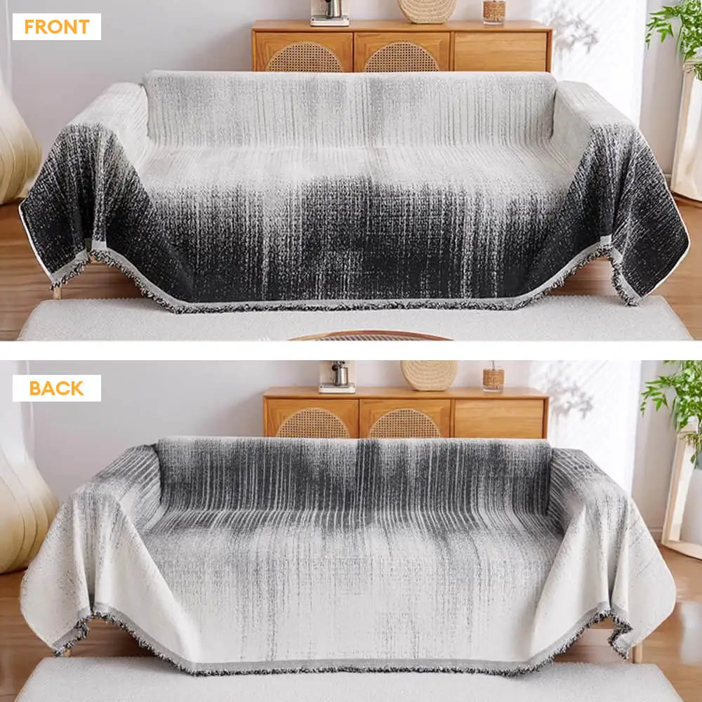 Modern Gradient Chenille Scratch-Resistant Throw Sofa Cover