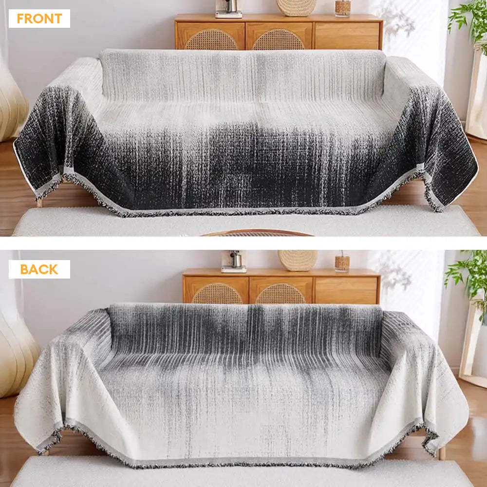 Modern Gradient Chenille Scratch-Resistant Throw Sofa Cover