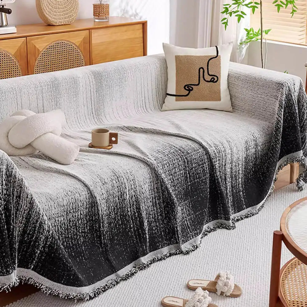 Modern Gradient Chenille Scratch-Resistant Throw Sofa Cover
