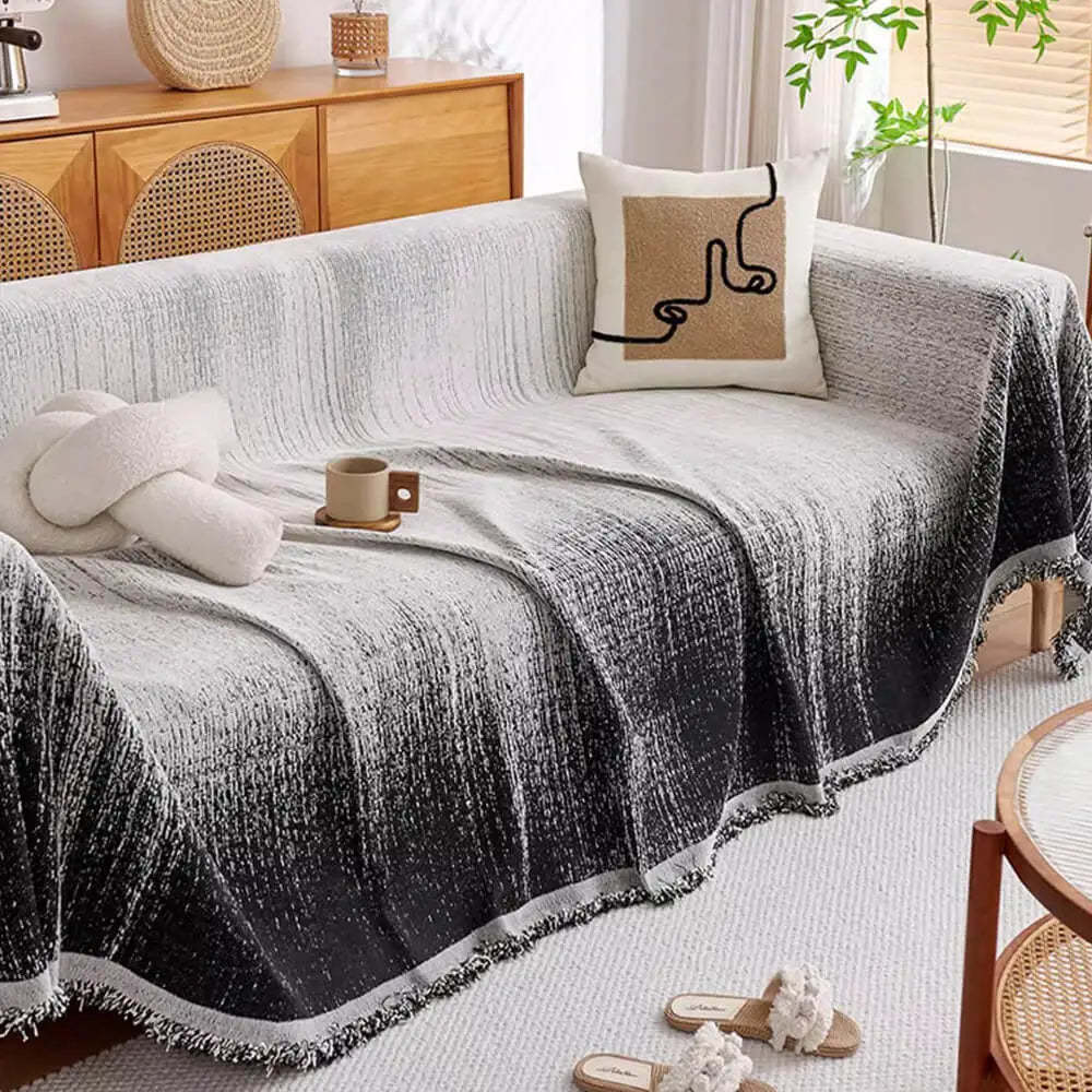 Modern Gradient Chenille Scratch-Resistant Throw Sofa Cover