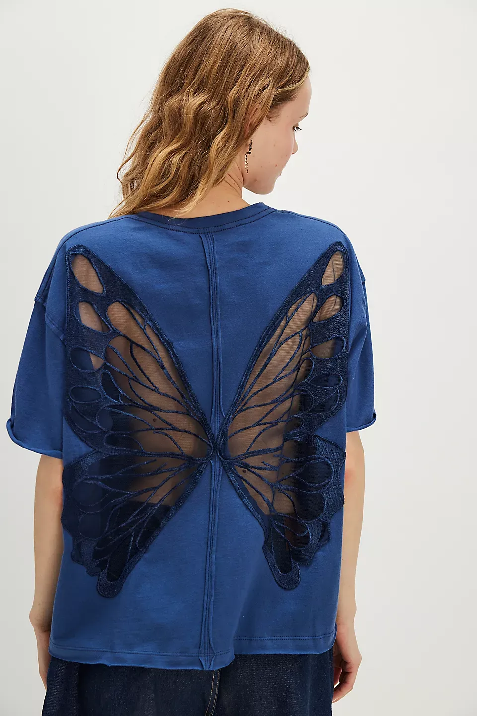 Butterfly Reveal Tee Sexy Butterfly T-Shirt With Hollow Back For Her