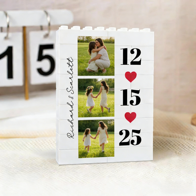 Custom Photo Brick Puzzle Frame – Build Warmth, A Sweet Gift for Mom & Mother's Day