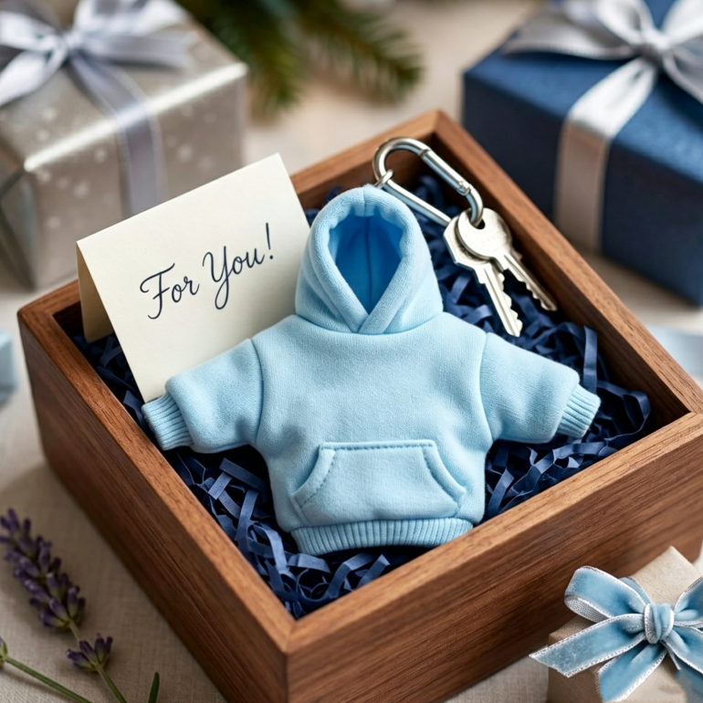 Mini Hoodie Stress Ball Keychain – Squishy Fidget Toy & Stress Relief Keychain