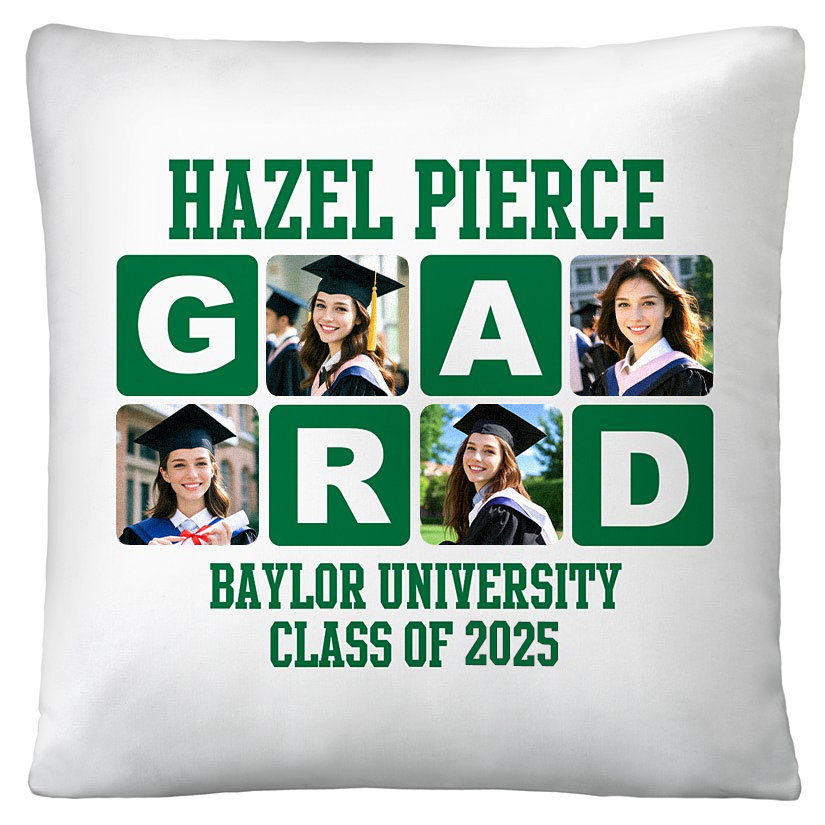 Dream Big Graduation Photo Throw Pillow
