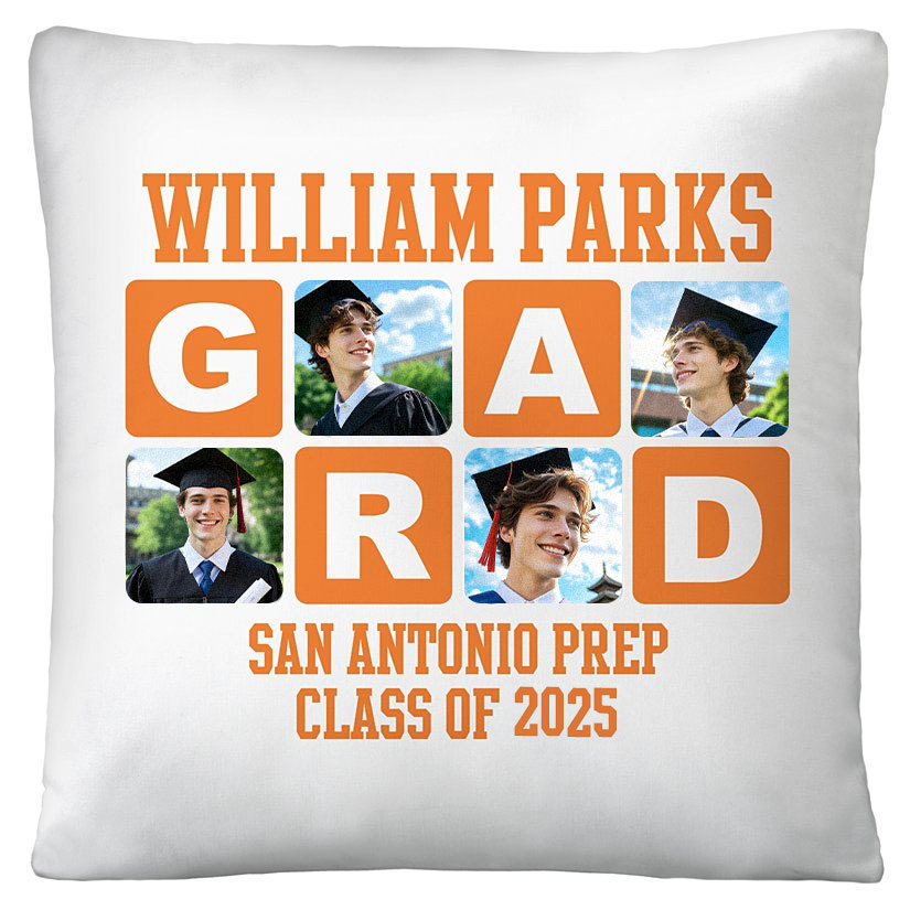 Dream Big Graduation Photo Throw Pillow