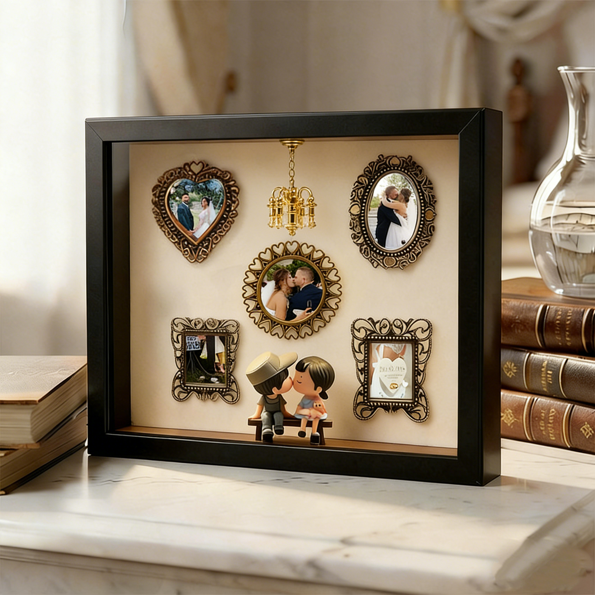 Museum of Us Frame Personalized Photo Couples Gift Cute Miniature Museum Gifts Valentine's Day Gift detail