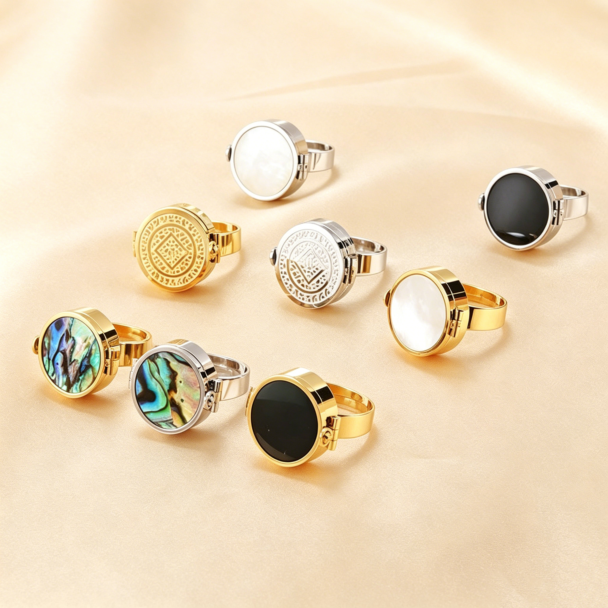 Adjustable Lip Balm Holder Ring – Portable Jewelry Storage Accessory (Lip Balm Not Included)