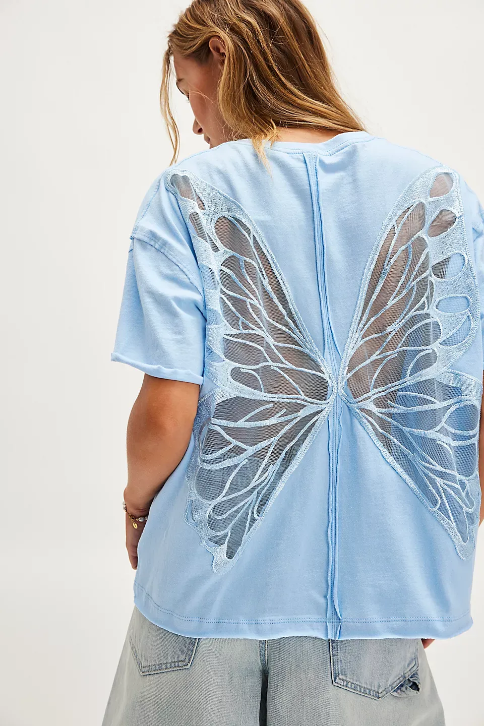 Butterfly Reveal Tee Sexy Butterfly T-Shirt With Hollow Back For Her