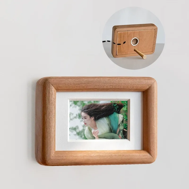 Personalized Photo Fridge Magnet Wooden Frame Fridge Decor Gift for Her