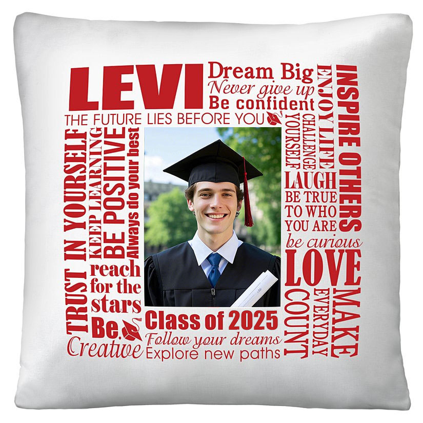 Customized Gifts Dream Big Graduation Photo Throw Pillow