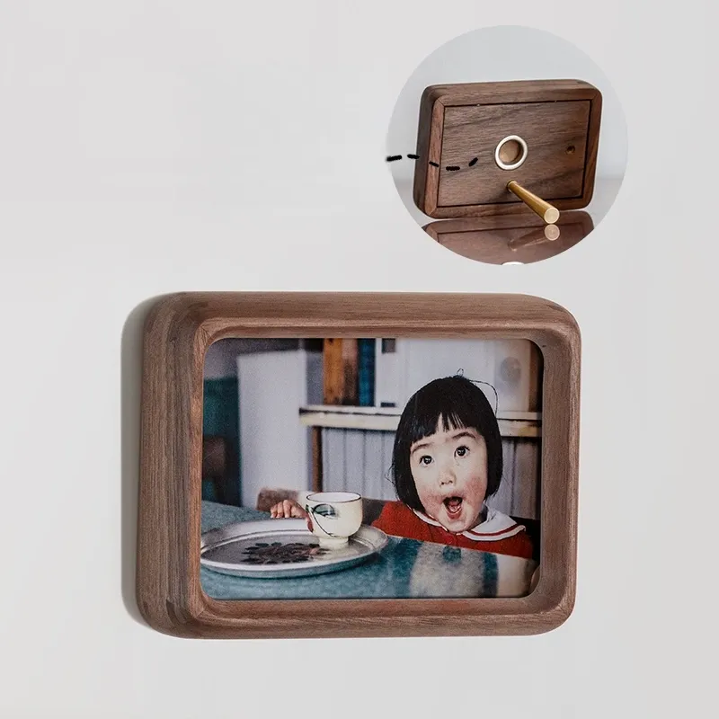 Personalized Photo Fridge Magnet Wooden Frame Fridge Decor Gift for Her