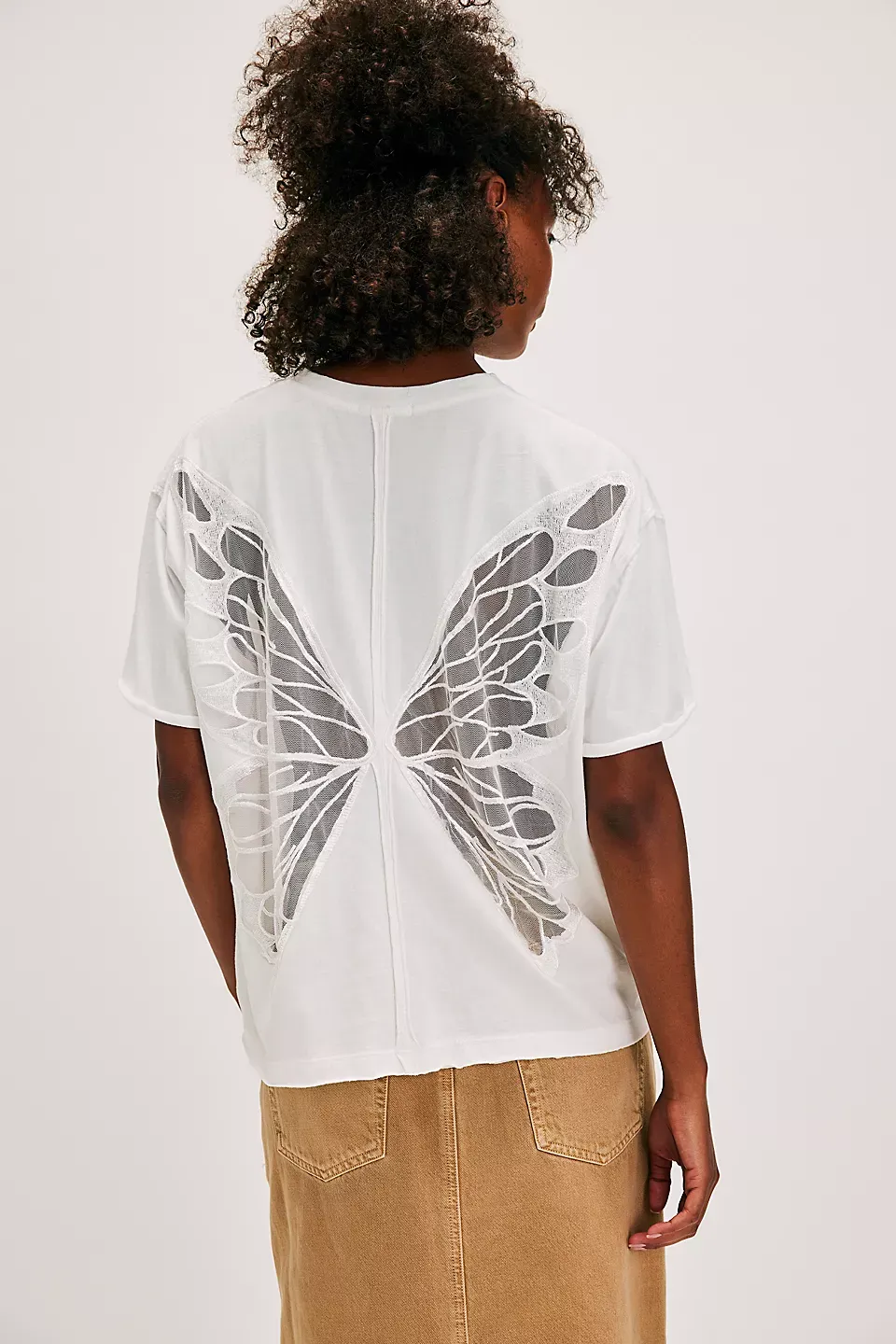 Butterfly Reveal Tee Sexy Butterfly T-Shirt With Hollow Back For Her
