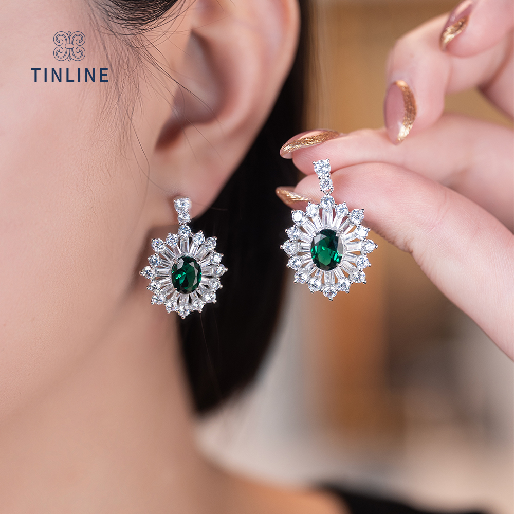 Emerald Odyssey Drop Earrings
