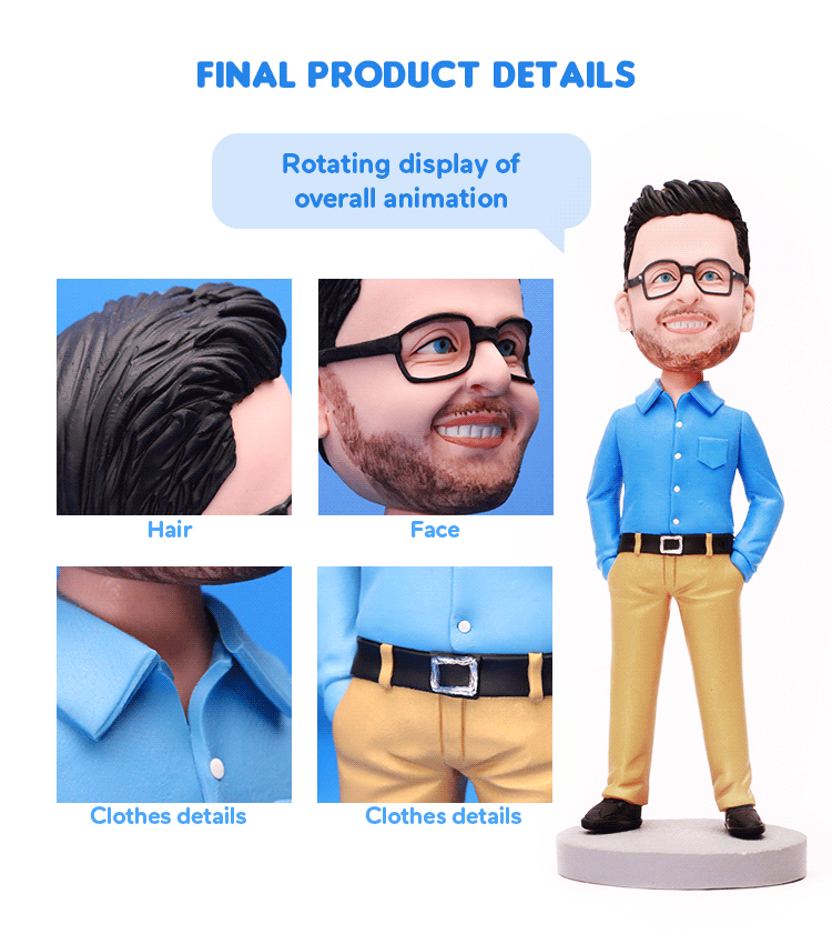 Custom Bobblehead With Engraved Text Multiple Styles detail image 3