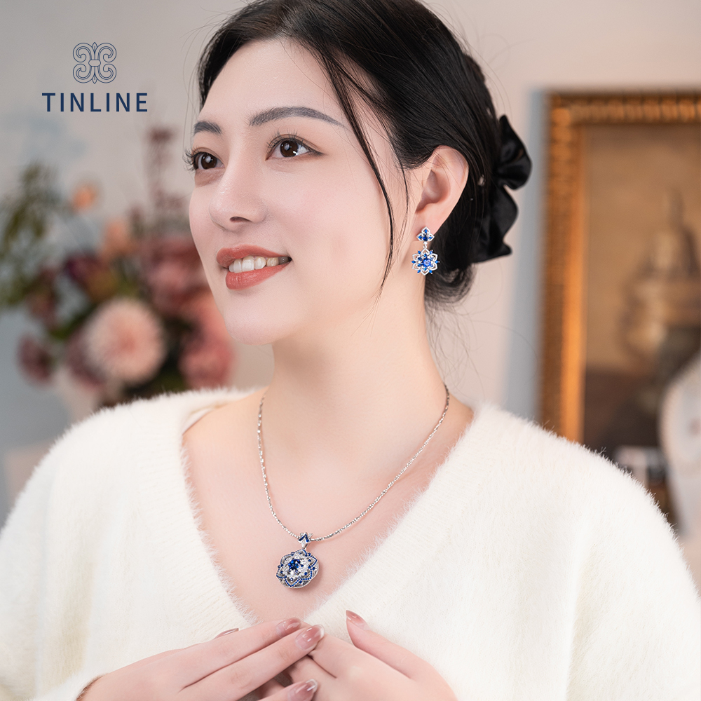 Sacred Lotus Blossom Drop Earrings