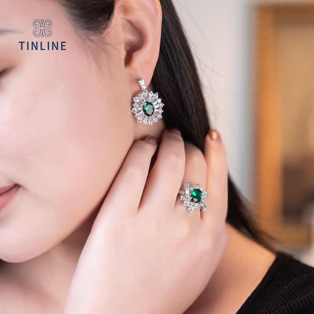 Emerald Odyssey Drop Earrings