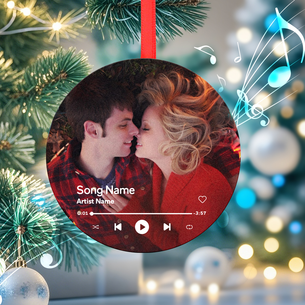Custom Music and Photo Christmas Ornaments - Play Music, Relive Cherished Memories