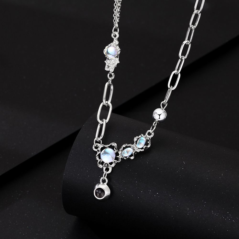 Personalized Photo Necklace Projection Moonlight Gem Necklace Anniversary Gifts for Her