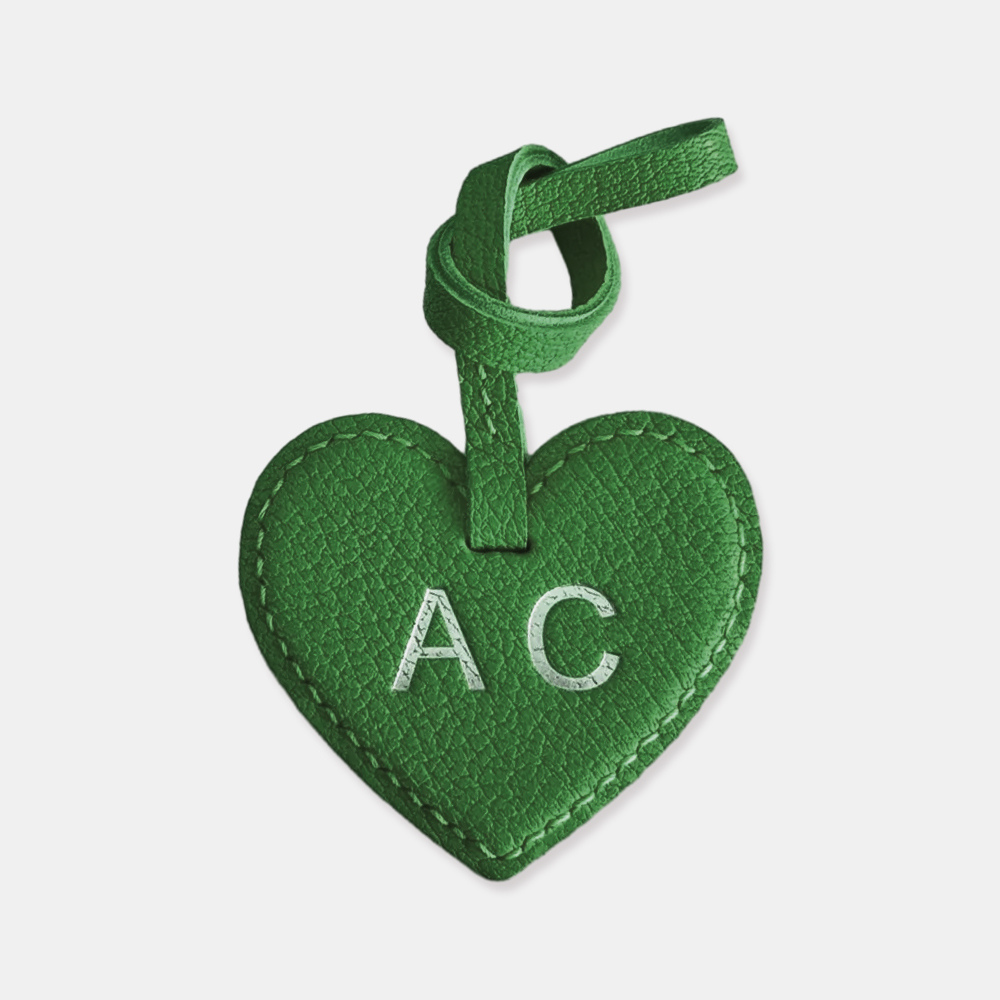 Personalized Genuine Leather Heart Bag Charm, Custom Purse Accessories, Cute Bag Charm, Gifts For Friends/Bridesmaids/Mom