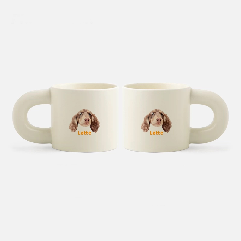 Pet Custom Illustration Avatar Hand-Painted Cats And Dogs Mug Ceramic Coffee