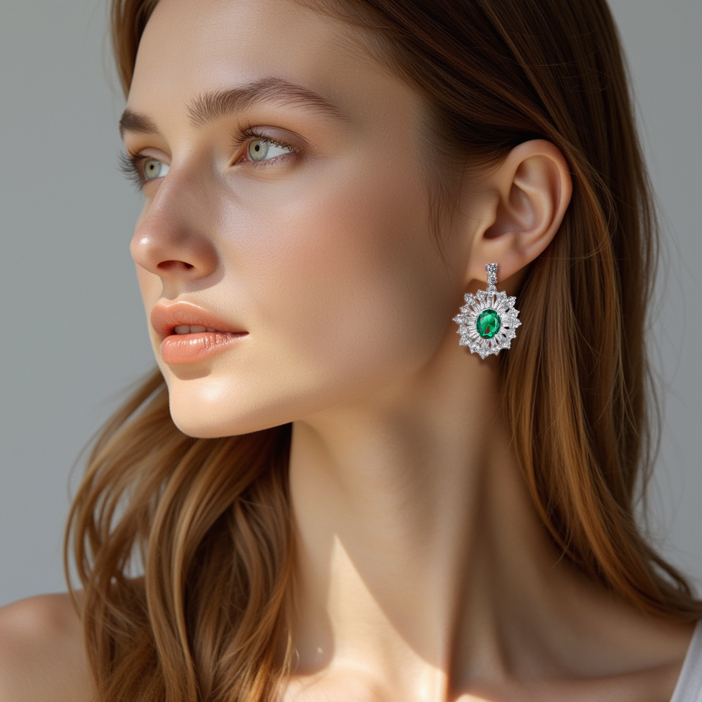 Emerald Odyssey Drop Earrings