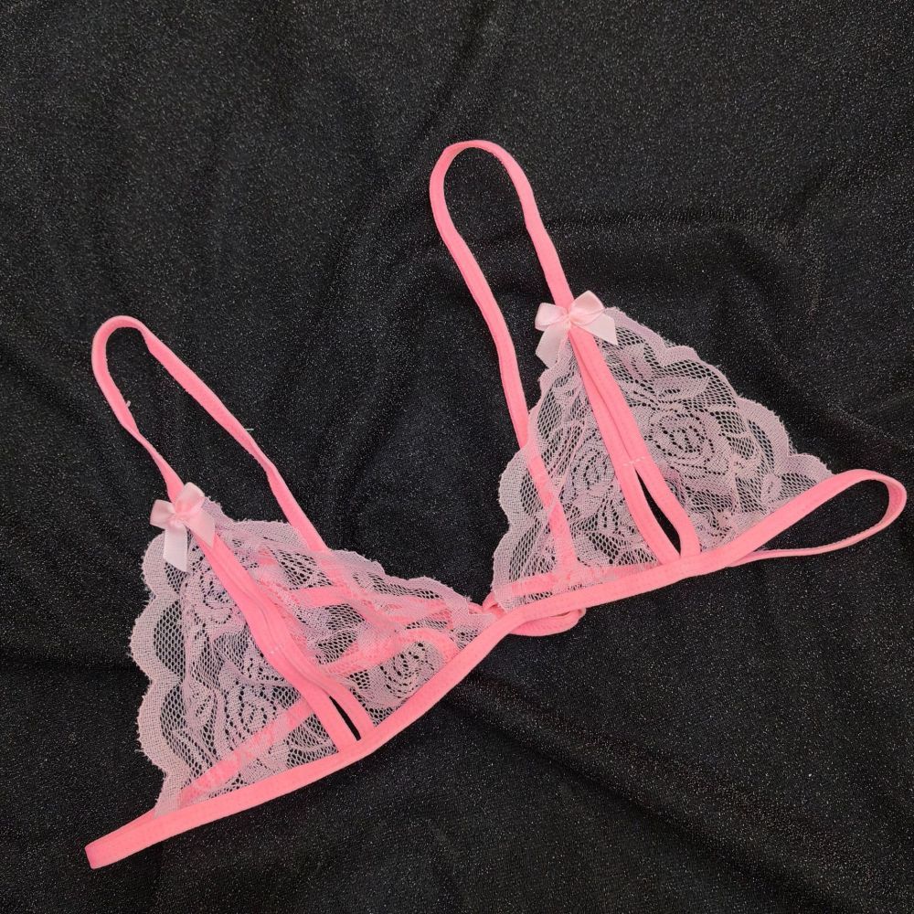 Rose Lace Bra Lace Transparent Underwear Gift For Her