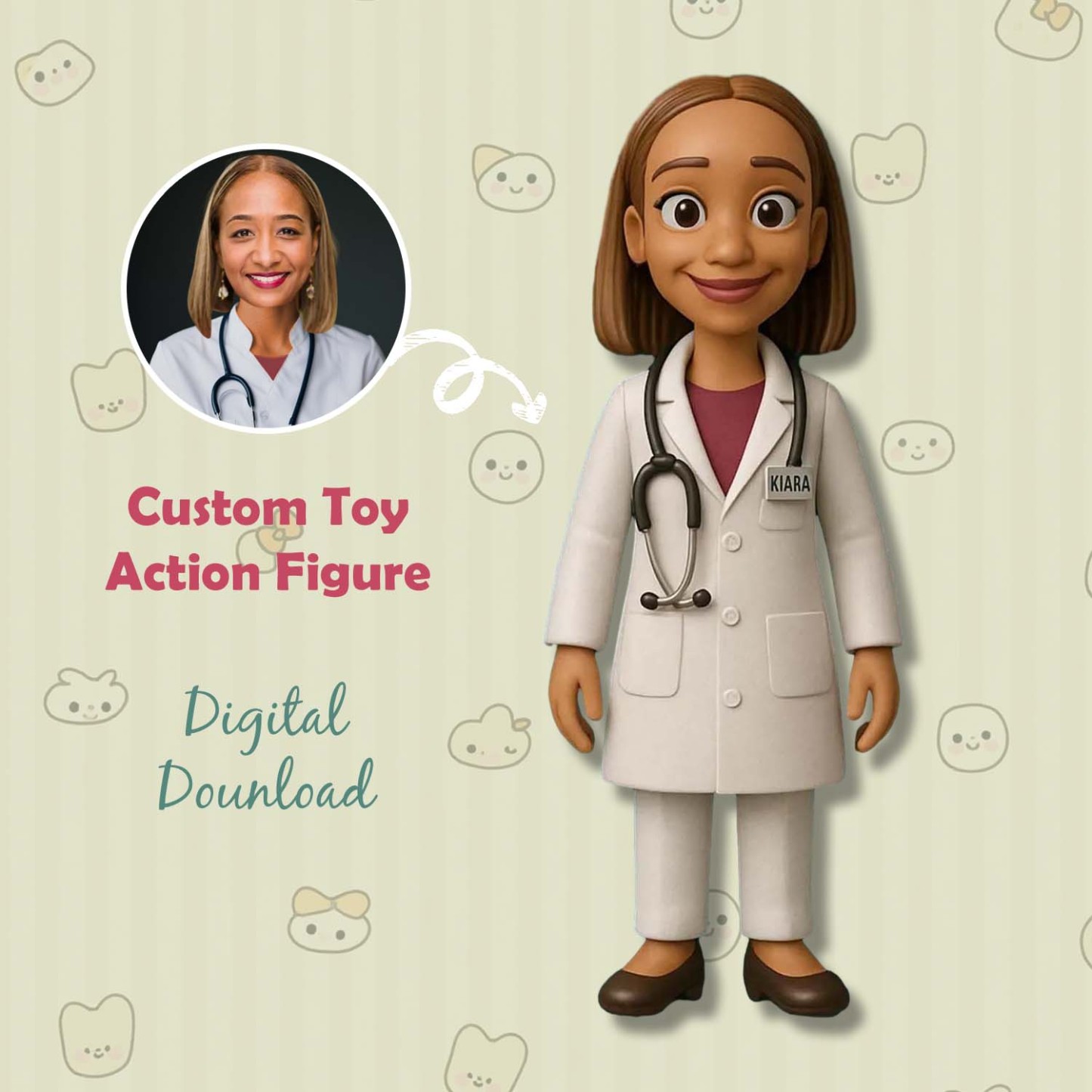 Custom 3D Action Figure From Your Photo Personalized Toy Figure Custom Action Figure Gifts For Pet Lovers