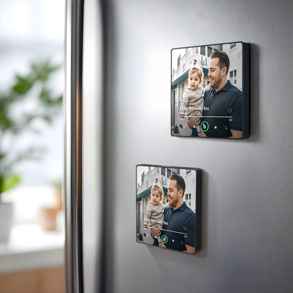 Custom Music Fridge Magnet New 4.0 Upgrade Colorful Frame Album Fridge Magnet Music Wall Photo Sticker Music Movement That Can Be Played Gift for Dad