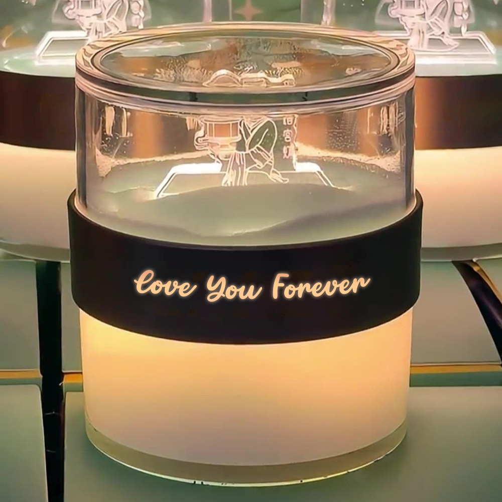 Memorial Gift Customized Night Light Creative Flip Light Acrylic Hourglass Lamp Corporate Campus Anniversary Gift