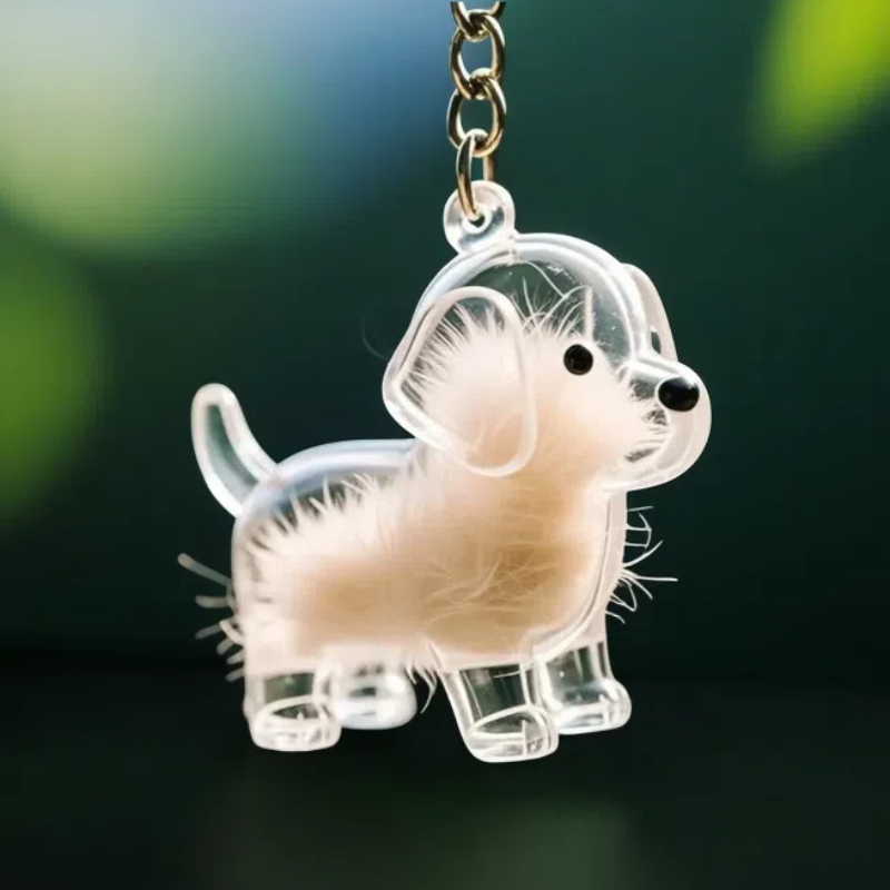 Dog Hair Collector Keychain Bag Charm  for Pet Lovers