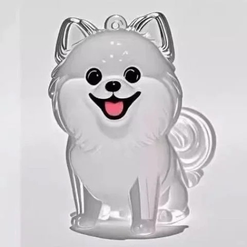 Dog Hair Collector Keychain Bag Charm Memorial Storage Box Sentimental