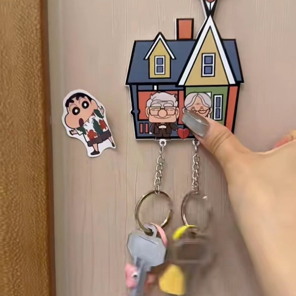 Key Holder Key Rack Movie Inspired Movie Related keychains Colorful Balloon House Wall Decor Cute Couple Keys Home Gift - soufeelus