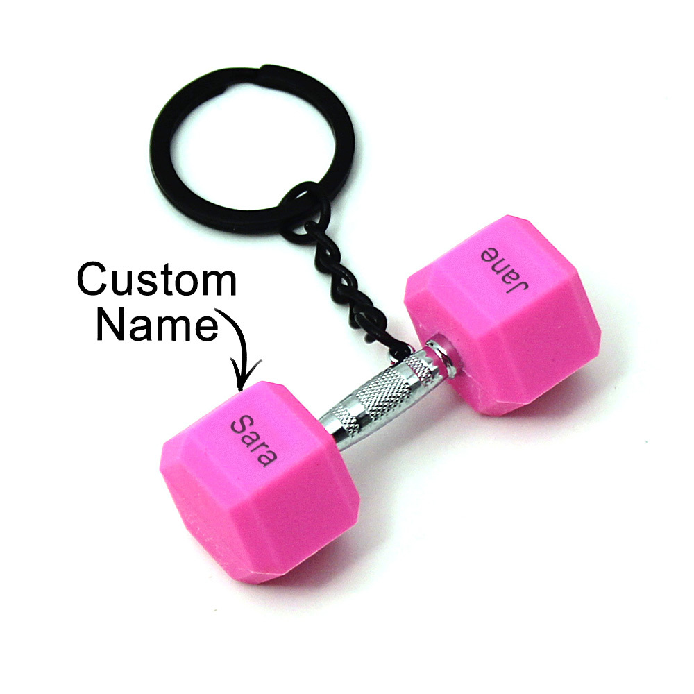 Weightlifting Dumbbells Keychain Accessories Equipment Mini Keychain