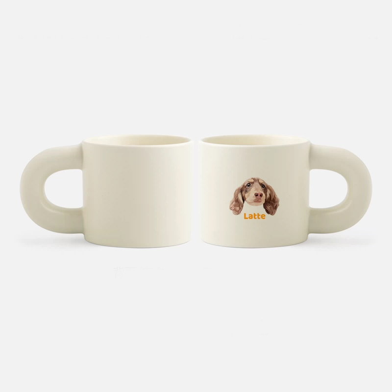 Pet Custom Illustration Avatar Hand-Painted Cats And Dogs Mug Ceramic Coffee