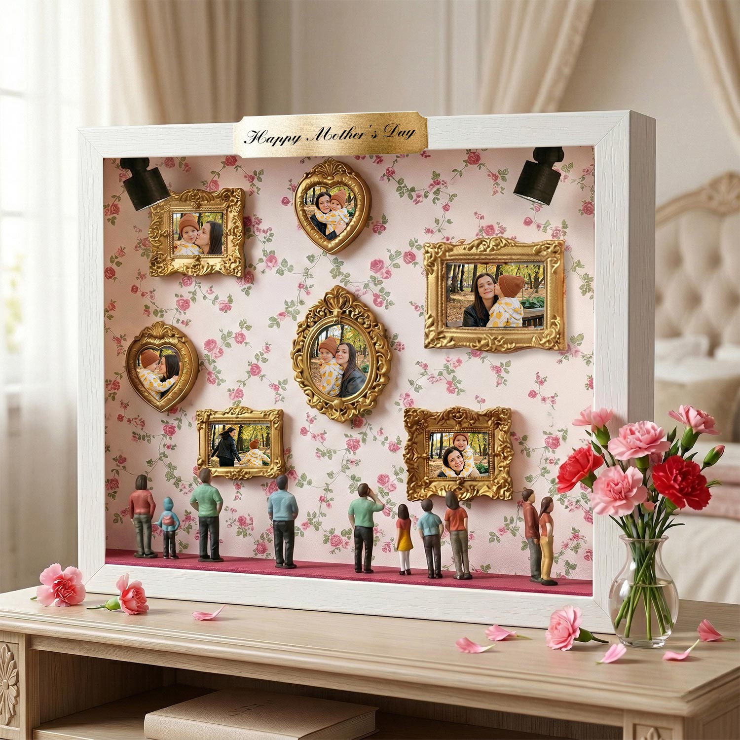 A Museum of Us Frame Personalized Miniature Museum Gifts Shadow Box Mother's Day Gift for Mom