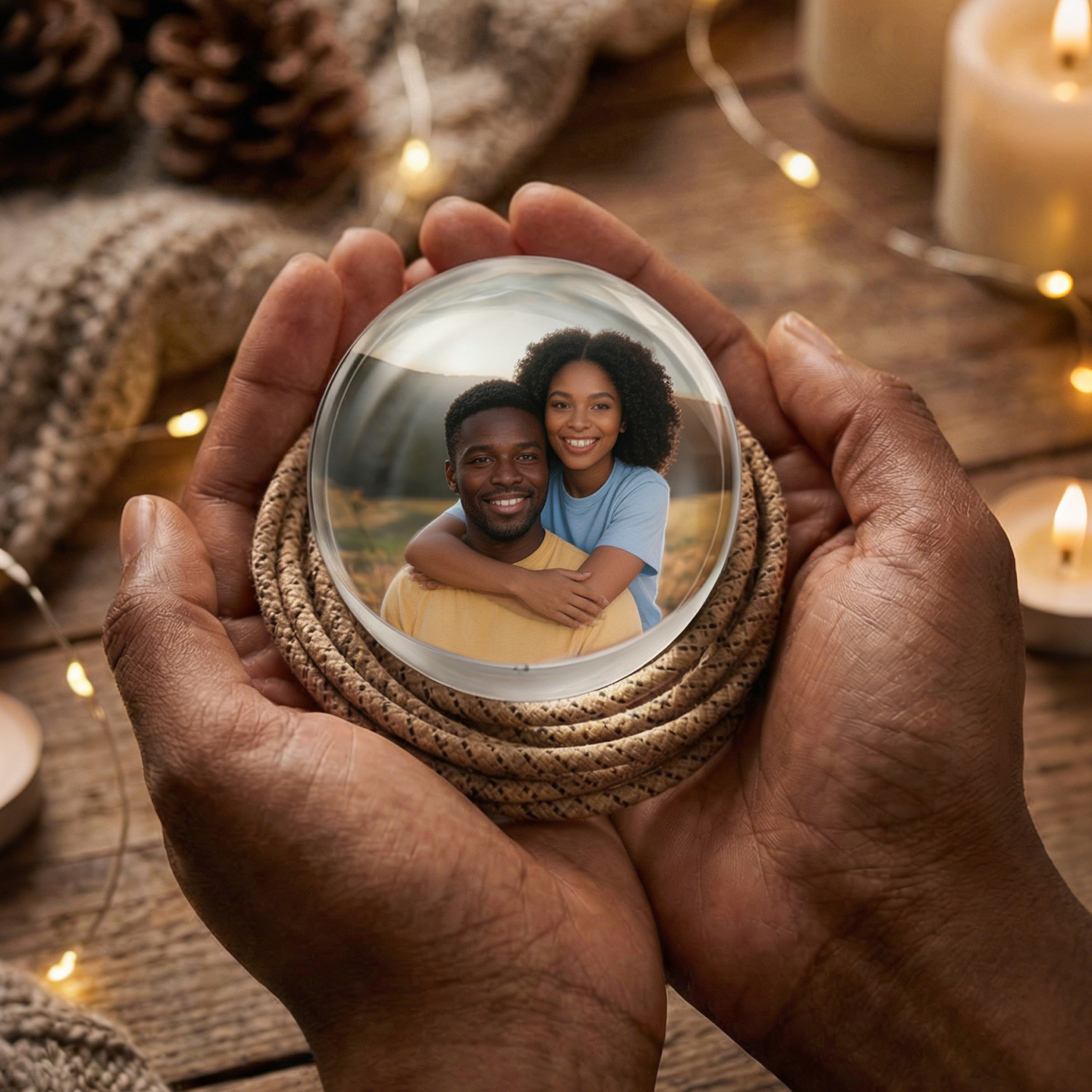 2.7inch Crystal Ball with Electronic Display DIY Video Import Possible Unique Gift for Home & Office Light-Up Sphere Anniversary Gift