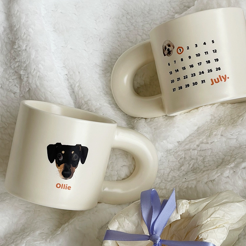 Pet Custom Illustration Avatar Hand-Painted Cats And Dogs Mug Ceramic Coffee