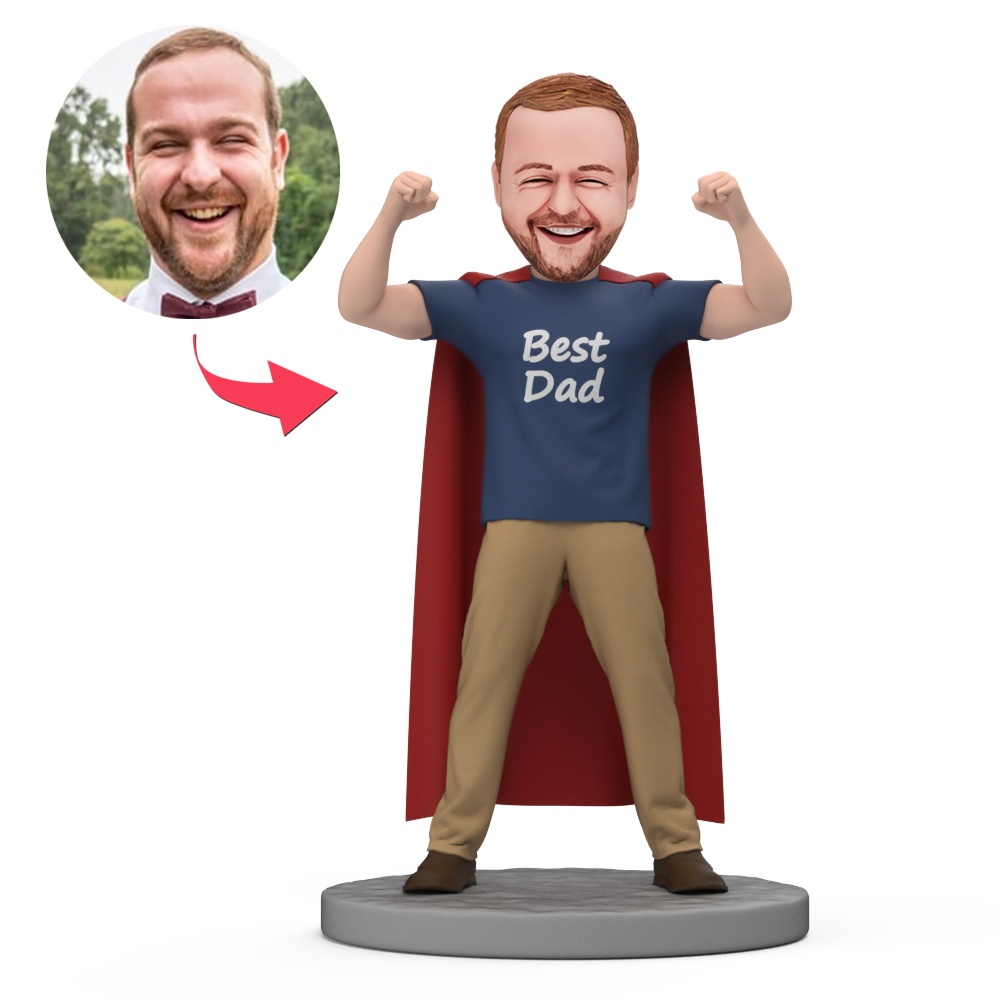 Custom Bobbleheads Male Bobbleheads Best Dad With Engraved Text - soufeelus