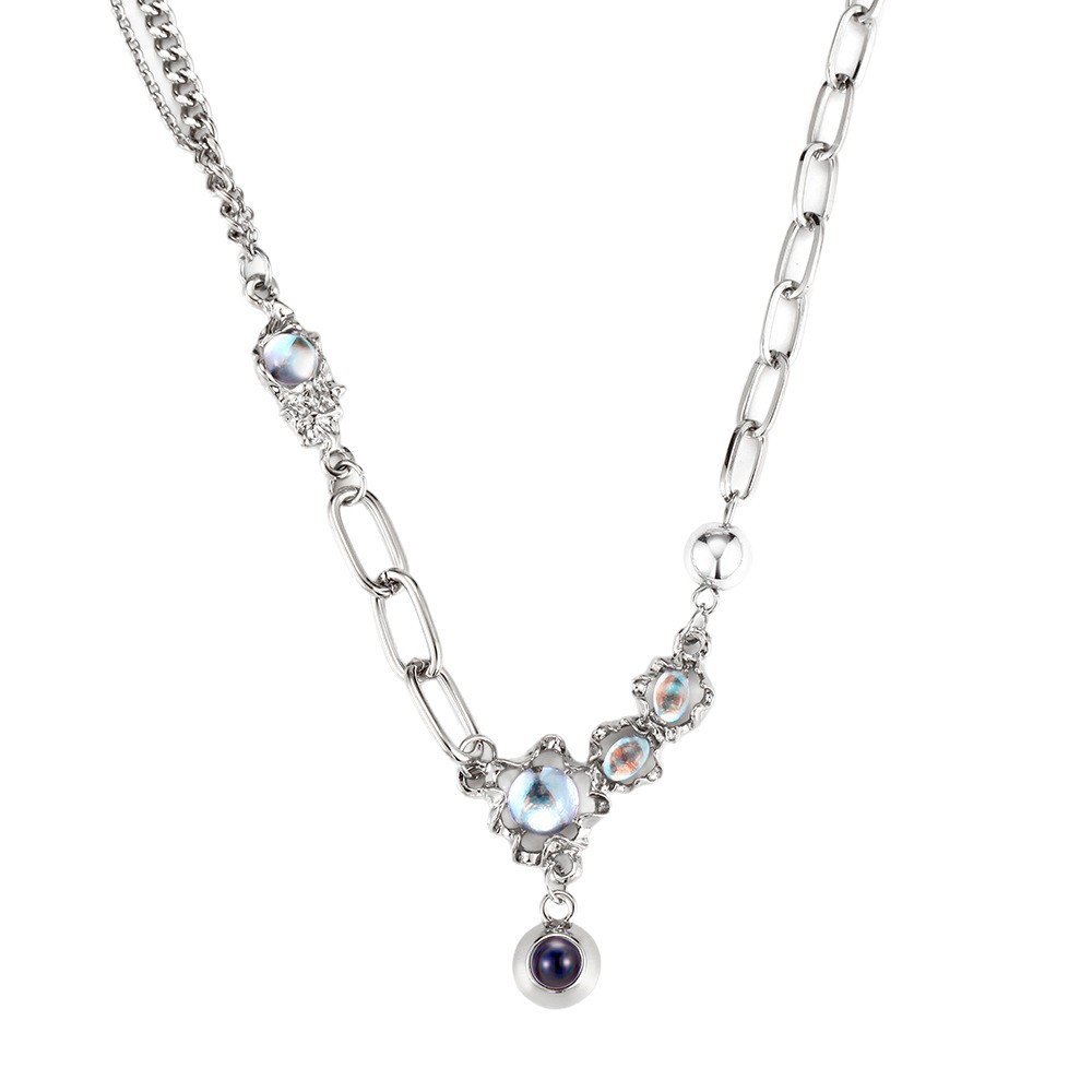 Personalized Photo Necklace Projection Moonlight Gem Necklace Anniversary Gifts for Her