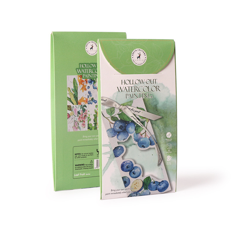 10 Sheets Watercolor Workbook Bookmarks with Free Paint Set Say Goodbye to Anxiety Awaken Your Artistic Talent