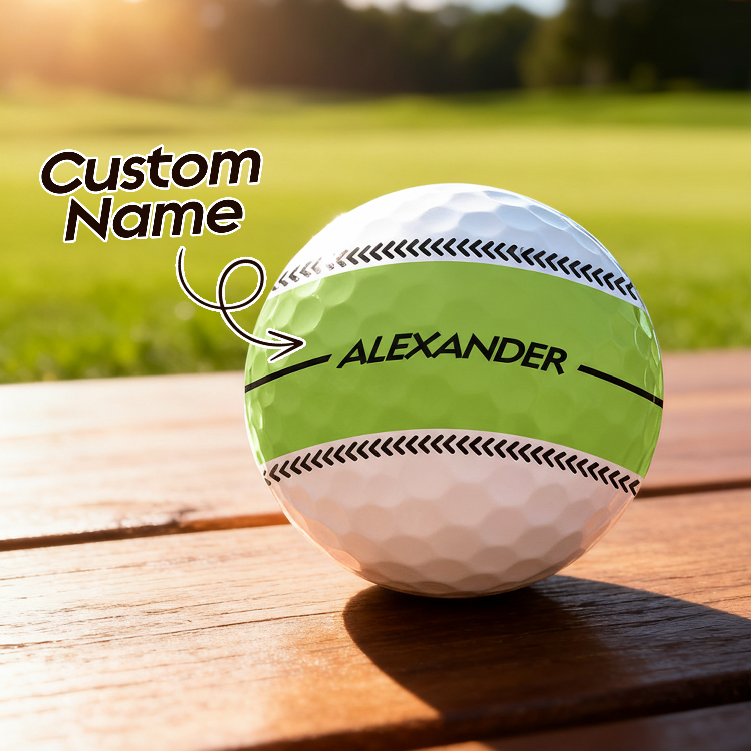 Custom Name Golf Ball Colorful Balls 360 Seamless Aiming Line Gift for Him